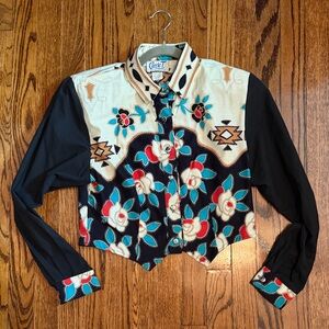 Vintage Circle T 90s floral western shirt